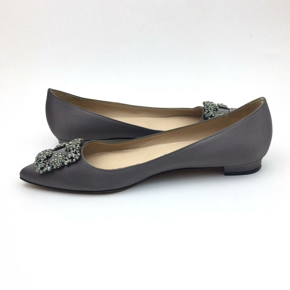 MANOLO BLAHNIK Hangisi Jeweled Pointy Toe … - Picture 5 of 13